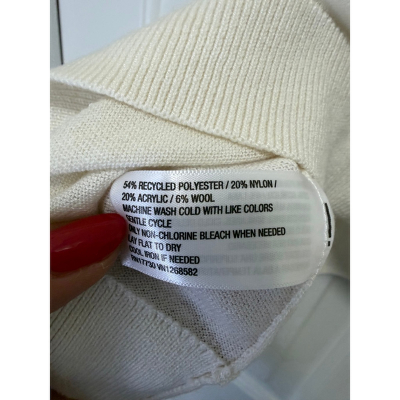 Women's Button-Front Cardigan - A New Day™ Cream M - Picture 5 of 6